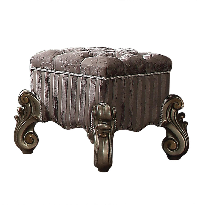 Escalera Vanity Stool - Antique Platinum