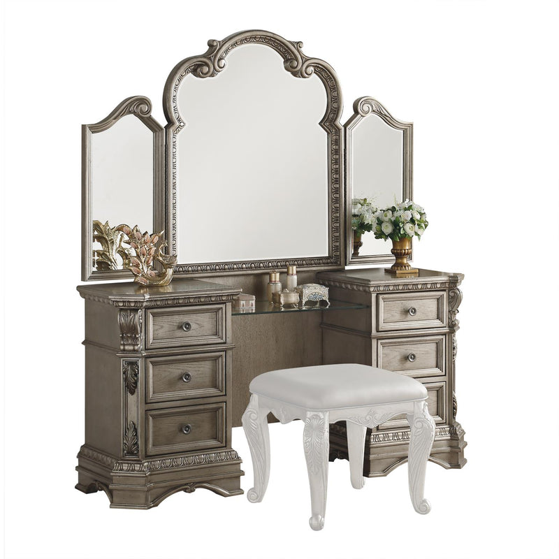 May Vanity Desk - Antique Champagne