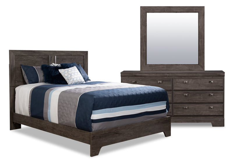 Appleton 5-Piece Queen Panel Bedroom Set - Grey