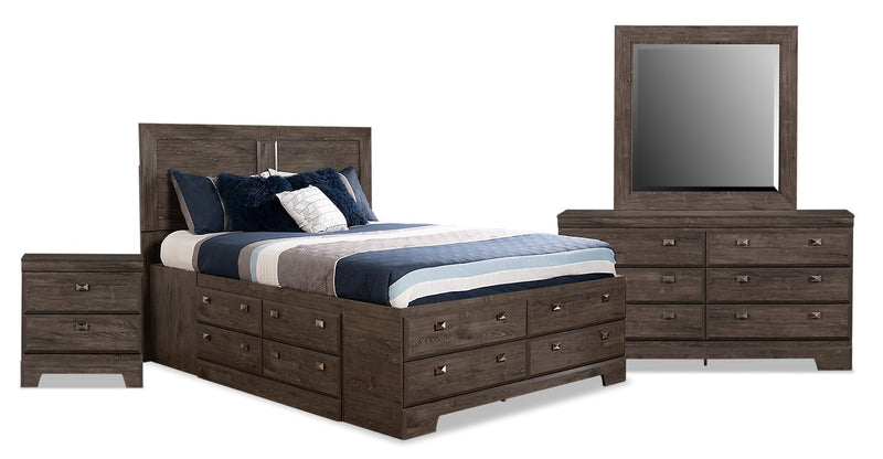 Appleton 6-Piece Queen Storage Bedroom Set - Grey