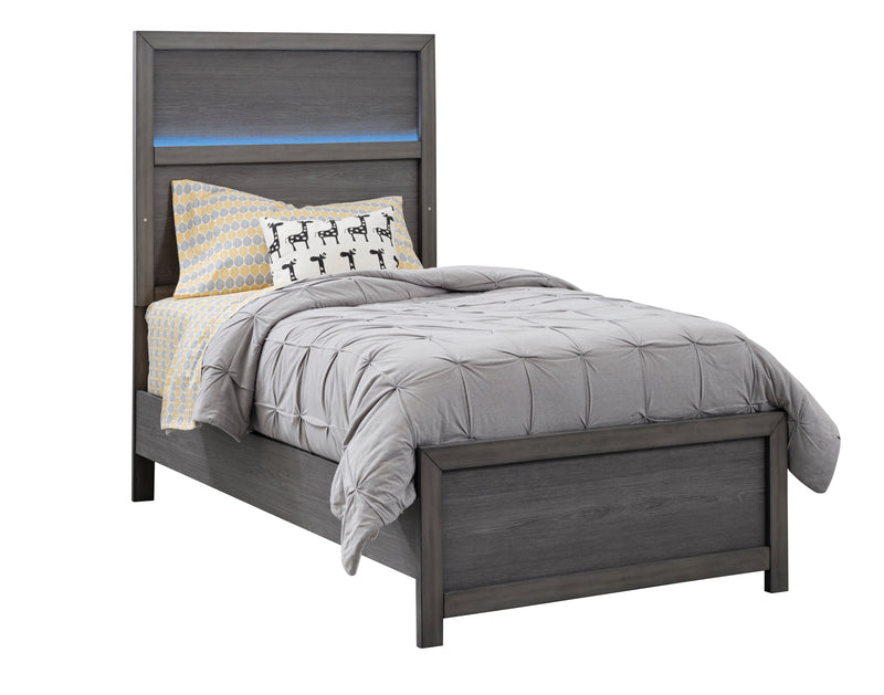 Tavis Twin Bed - Weathered Grey