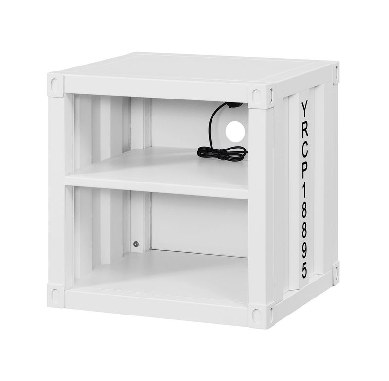 Konto Industrial Nightstand - White