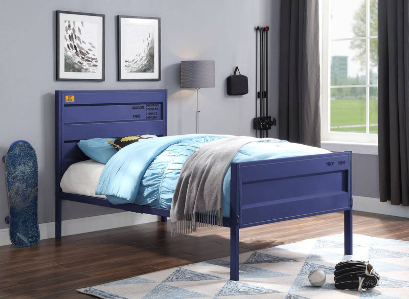 Konto Industrial Full Bed with Trundle - Blue