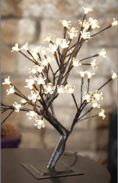 Floral Indoor/Outdoor Dual Colour Bonsai Light Tree - Warm/Cool White LED