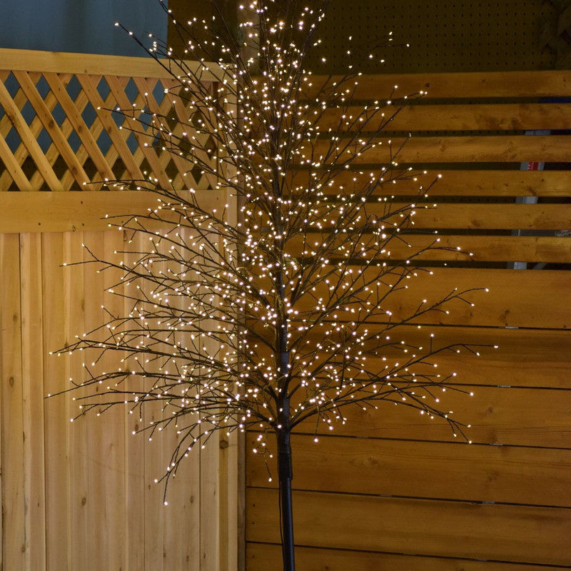 Holiday Glam 82" Micro Dot Light Tree - Black/Warm White LED