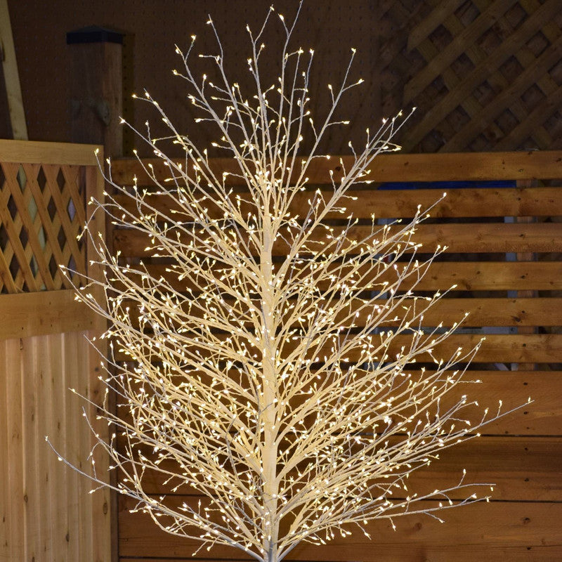 Holiday Glam 82" Micro Dot Light Tree - White/Warm White LED