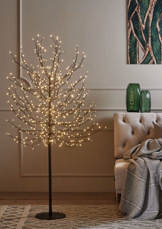 Holiday Glam 59" Micro Dot Light Tree - Black/Warm White LED