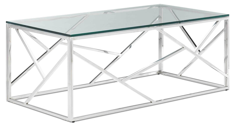 Raelyn Coffee Table - Chrome