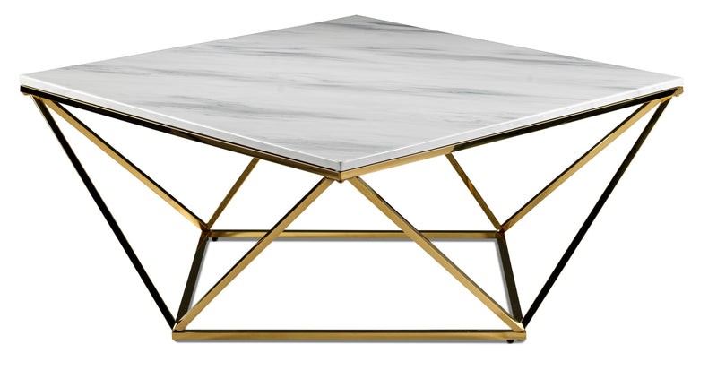 Raleigh Coffee Table - White/Gold