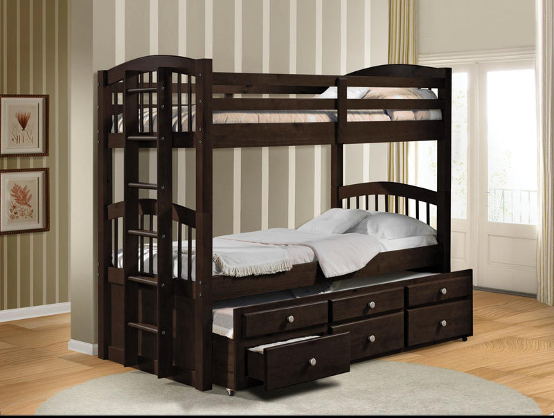 Kanye Twin Bunk Bed - Espresso