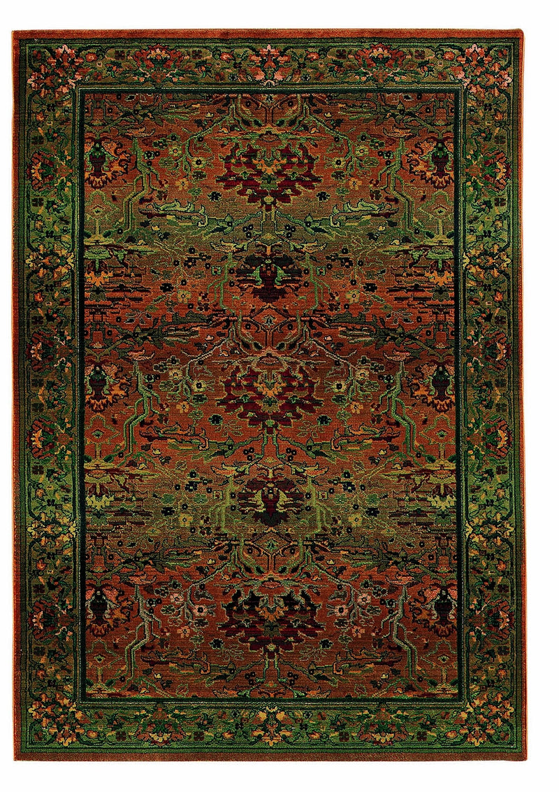 Alexandria Green Oriental Area Rug (7'10" x 11')