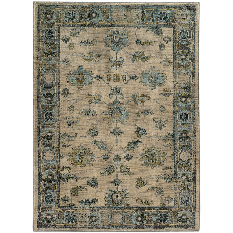 Tempe Faded Traditional Area Rug (5'3" x 7'6")