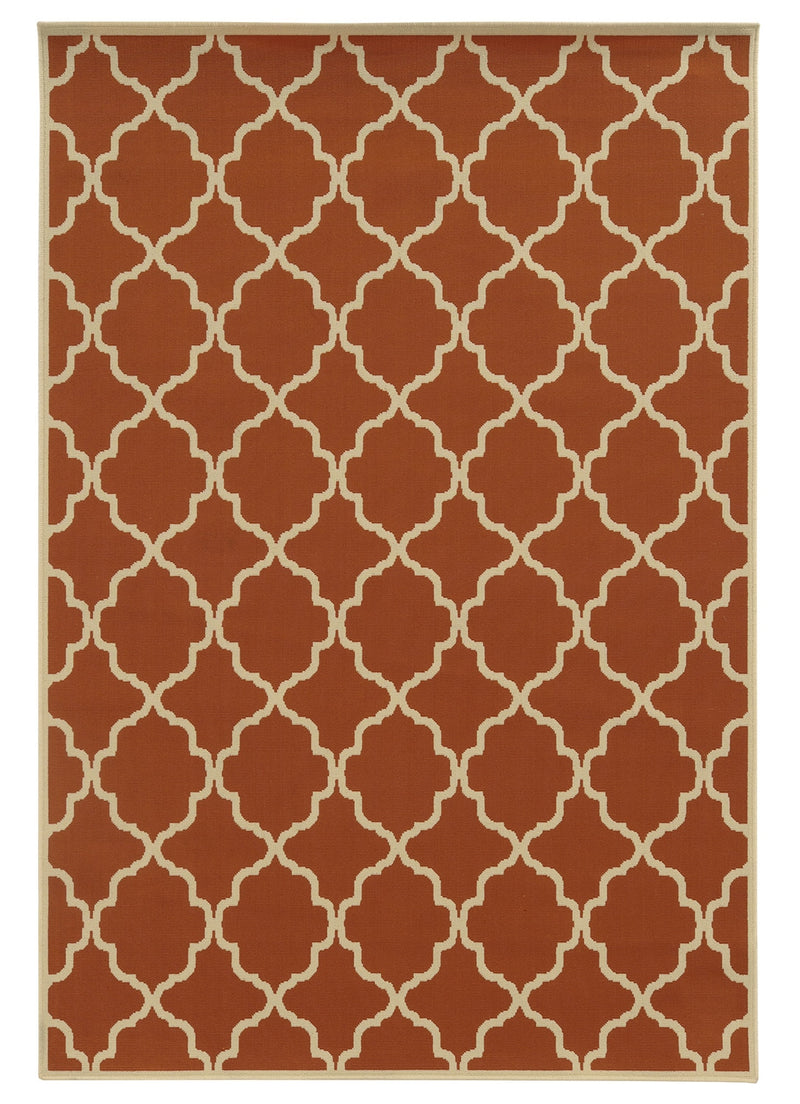 Calypso 4770D Lattice Indoor/Outdoor Area Rug (6'7" x 9'6")