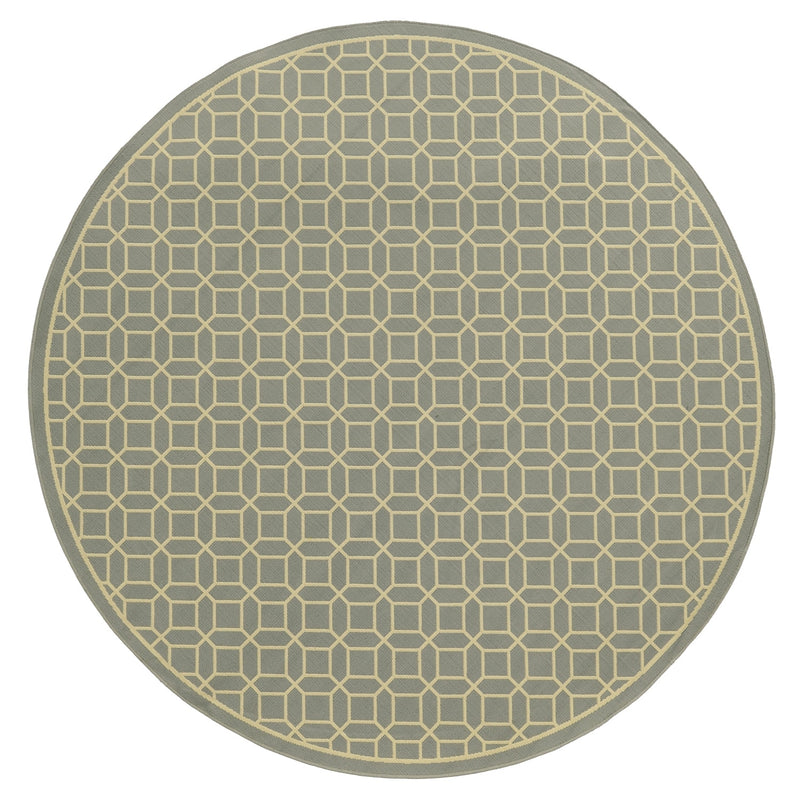 Calypso 4771M Lattice Indoor/Outdoor Area Rug (7'10" Round)