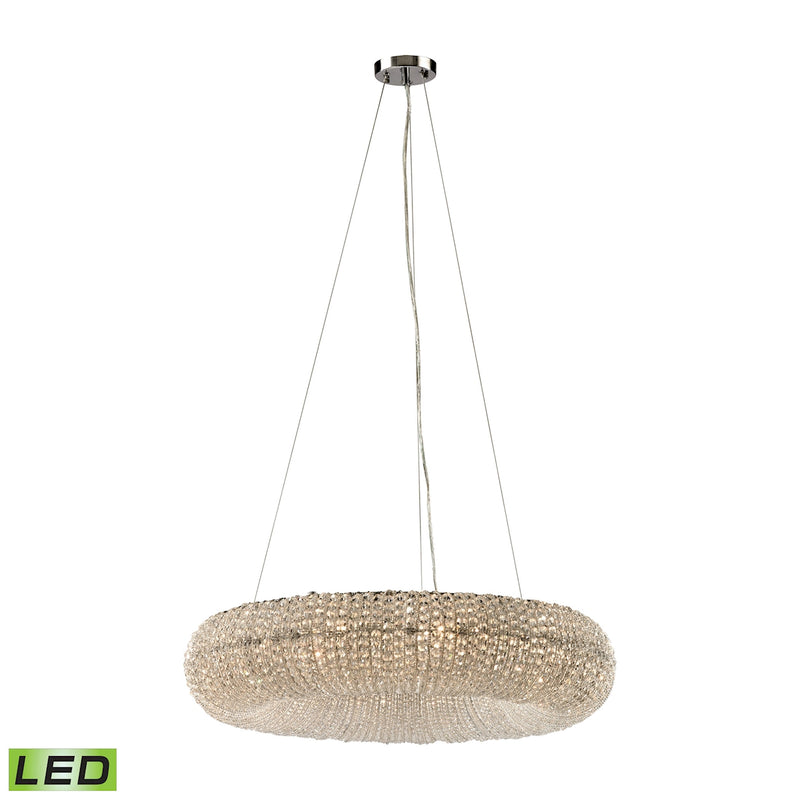 Lille 10 Light Chandelier - Polished Chrome/Clear Glass