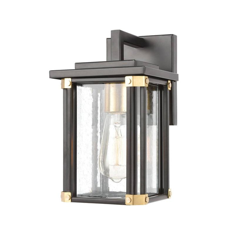 Tasgaon 1 Light Sconce - Black/Brushed Brass - Small