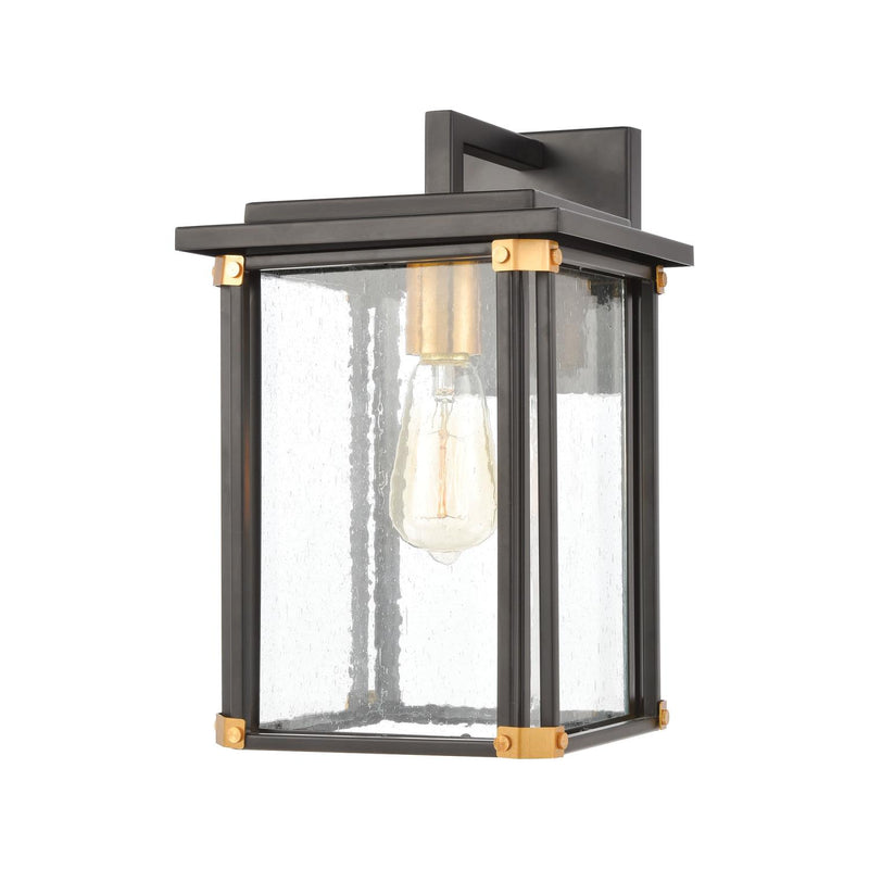 Tasgaon 1 Light Sconce - Black/Brushed Brass - Medium