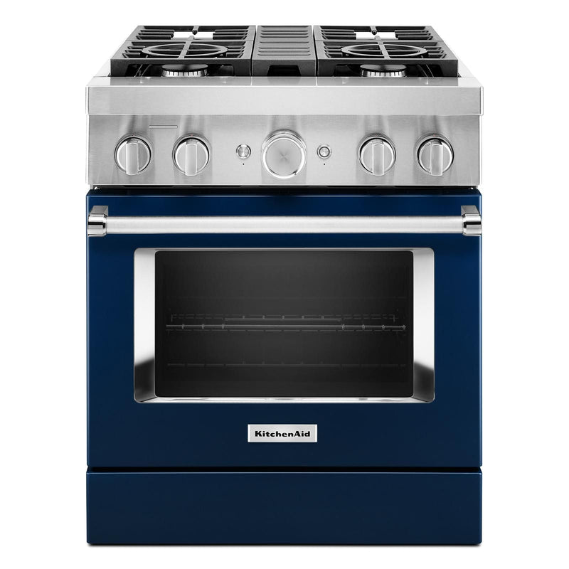 KitchenAid Ink Blue Smart Dual Fuel Freestanding Range (4.1 Cu. Ft.) - KFDC500JIB