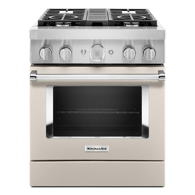 KitchenAid Matte Milkshake Smart Dual Fuel Freestanding Range (4.1 Cu. Ft.) - KFDC500JMH