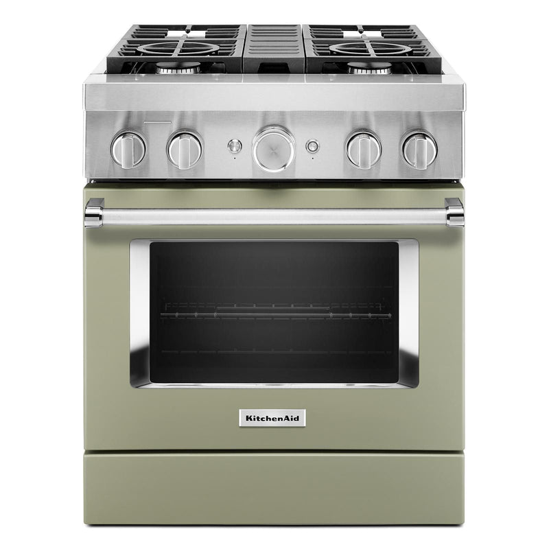 KitchenAid Matte Avocado Smart Dual Fuel Freestanding Range (4.1 Cu. Ft.) - KFDC500JAV