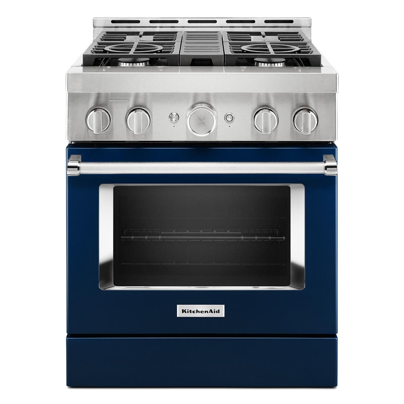 KitchenAid Ink Blue Smart Freestanding Commercial Gas Range (4.1 Cu. Ft.) - KFGC500JIB