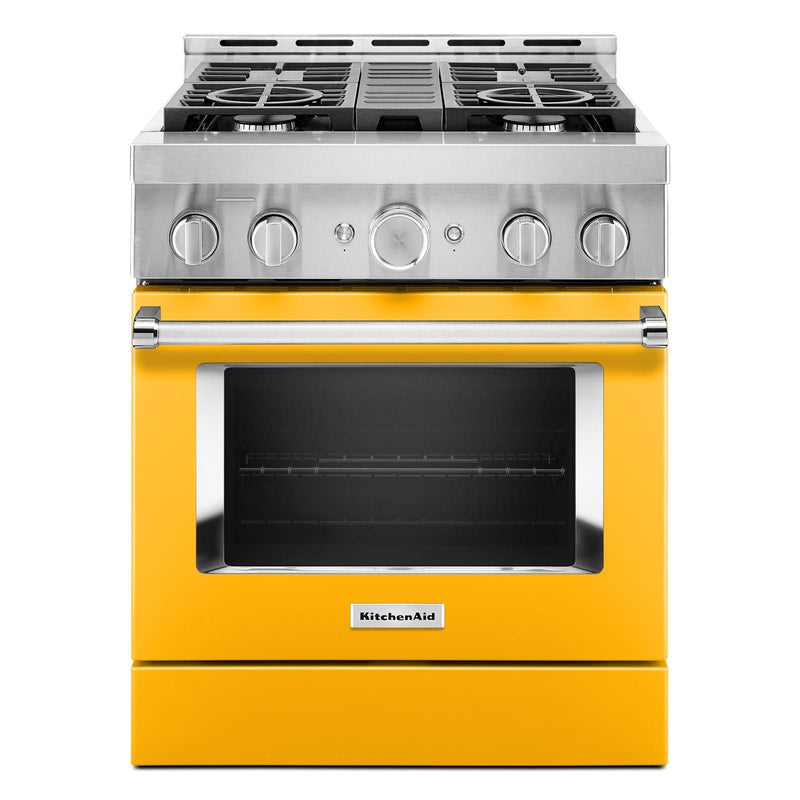 KitchenAid Yellow Pepper Smart Freestanding Commercial Gas Range (4.1 Cu. Ft.) - KFGC500JYP