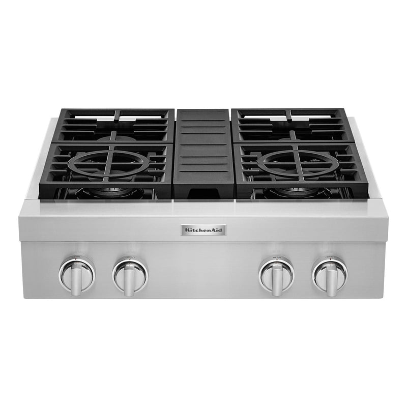 KitchenAid Stainless Steel 30" Commercial Gas Cooktop - KCGC500JSS