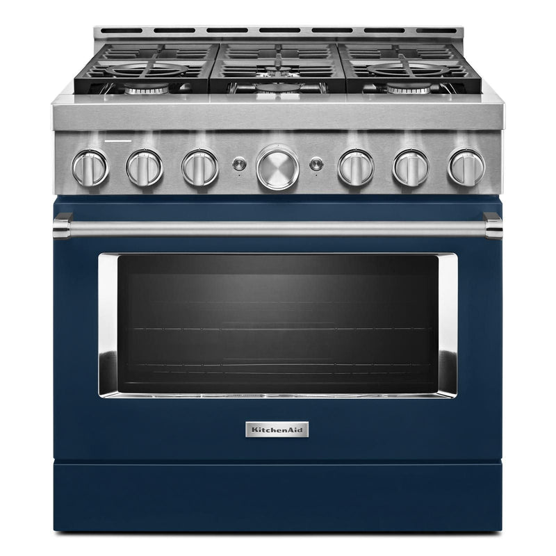 KitchenAid Ink Blue Smart Freestanding Gas Range (5.1 Cu. Ft.) - KFGC506JIB