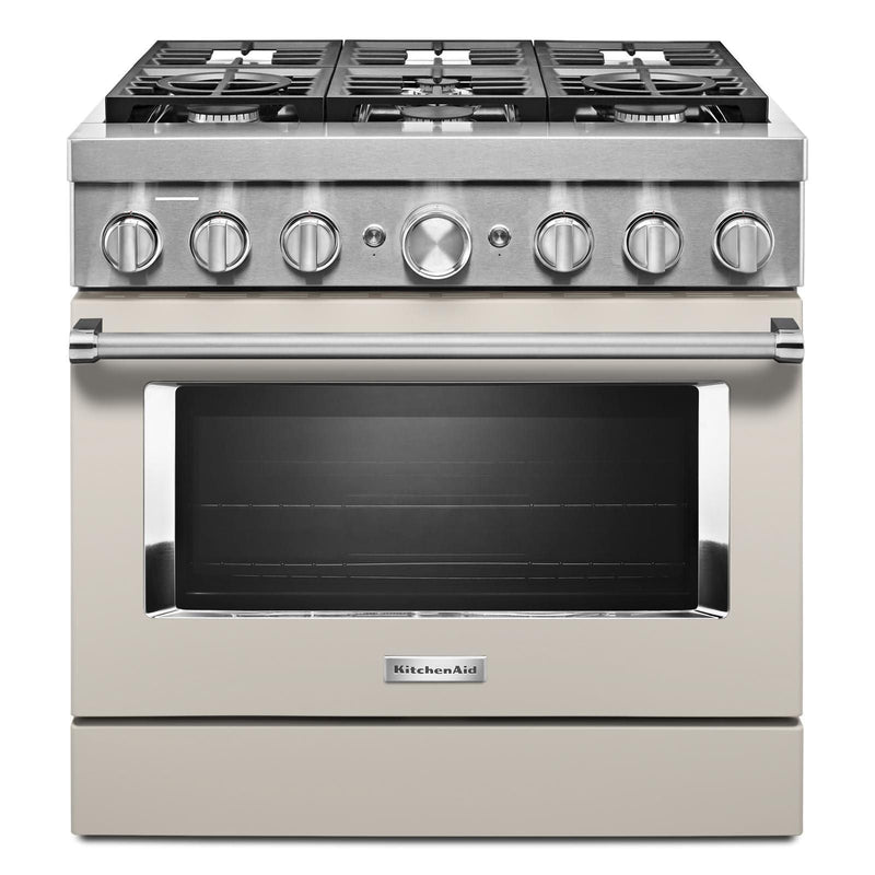 KitchenAid Matte Milkshake Smart Freestanding Gas Range (5.1 Cu. Ft.) - KFGC506JMH