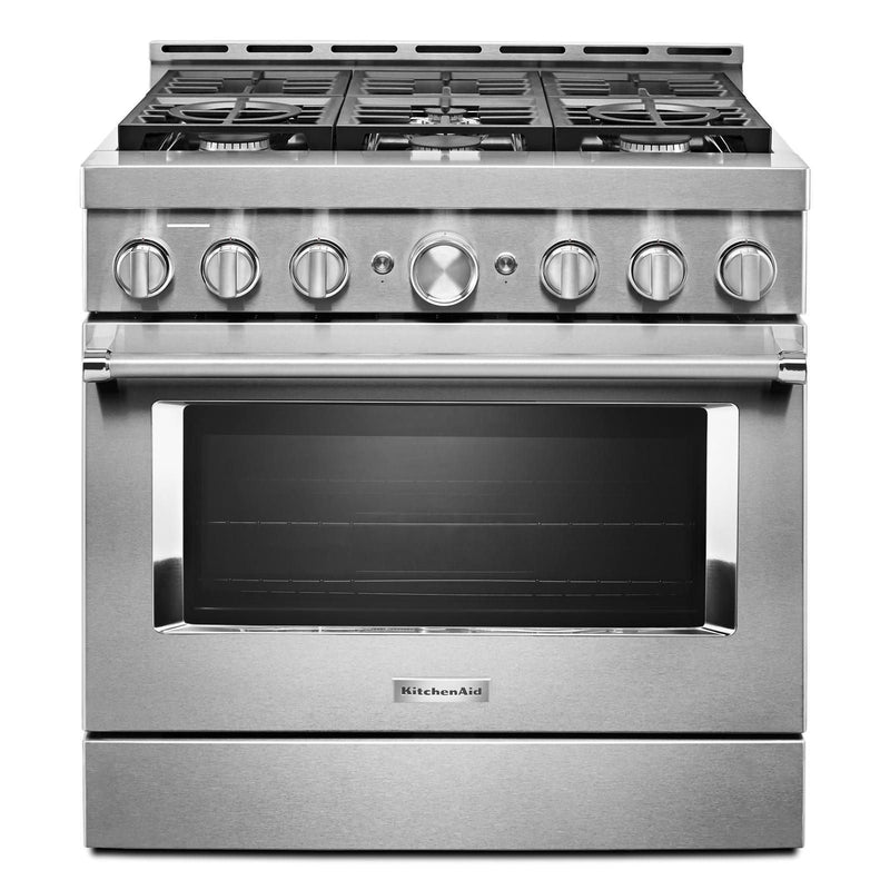 KitchenAid Stainless Steel Smart Freestanding Gas Range (5.1 Cu. Ft.) - KFGC506JSS