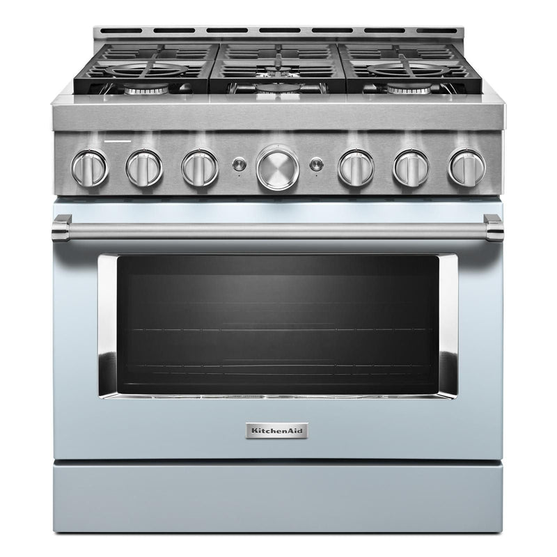 KitchenAid Misty Blue Smart Freestanding Gas Range (5.1 Cu. Ft.) - KFGC506JMB