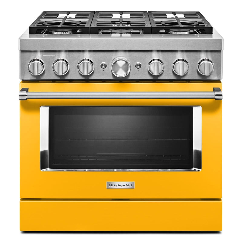 KitchenAid Yellow Pepper Smart Freestanding Gas Range (5.1 Cu. Ft.) - KFGC506JYP