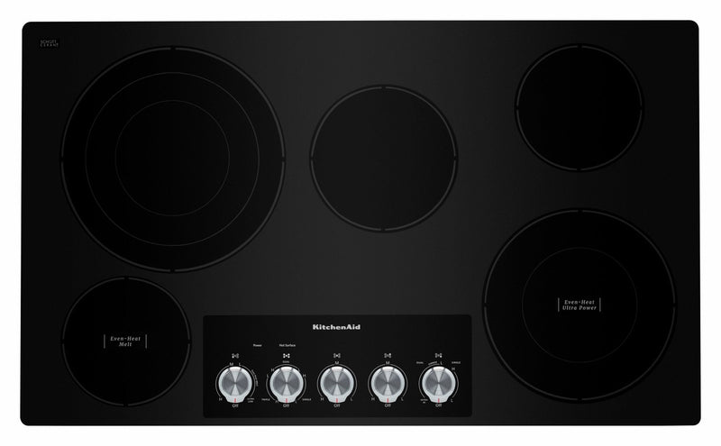 KitchenAid Black 36" Electric Cooktop - KCES556HBL