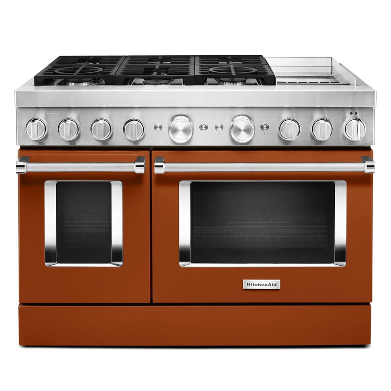 KitchenAid Scorched Orange Smart Dual Fuel Freestanding Range (6.3 Cu. Ft.) - KFDC558JSC