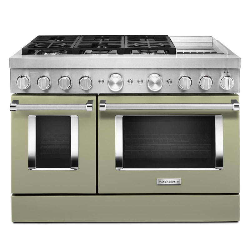 KitchenAid Matte Avocado Smart Dual Fuel Freestanding Range (6.3 Cu. Ft.) - KFDC558JAV