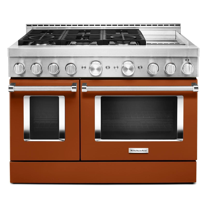 KitchenAid Scorched Orange Smart Freestanding Gas Range (6.3 Cu. Ft.) - KFGC558JSC