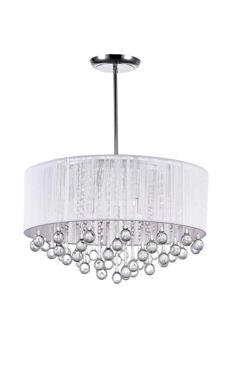 Water Drop 9 Light Chandelier - Chrome