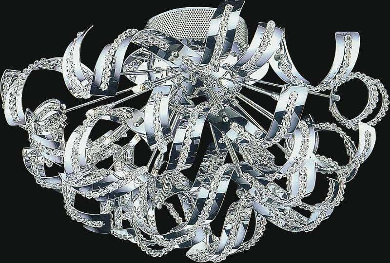 Swivel 13 Light Flush Mount - Chrome