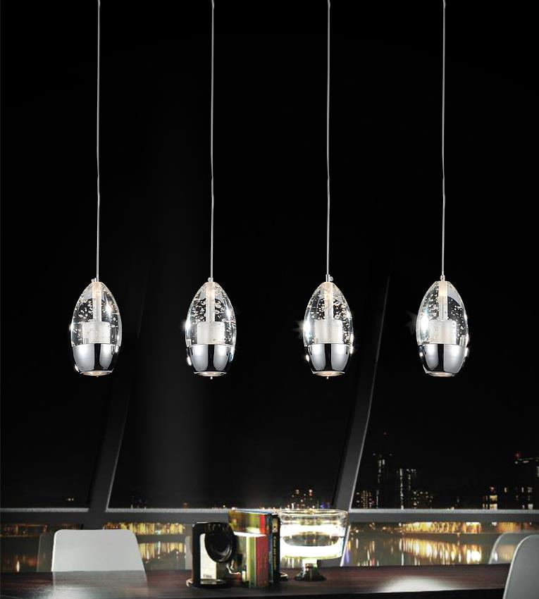 Perrier 4 Light Pendant Light - Chrome