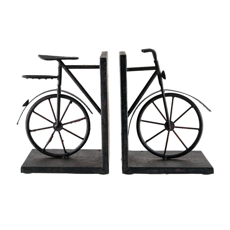 Cyclist Bookend Set - Rust