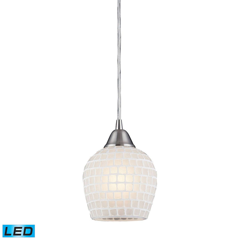 Vaikom 1 Light Mini Pendant - White Mosaic