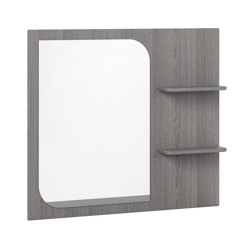 Kobuleti 36" Vanity Mirror with Shelves - Grey