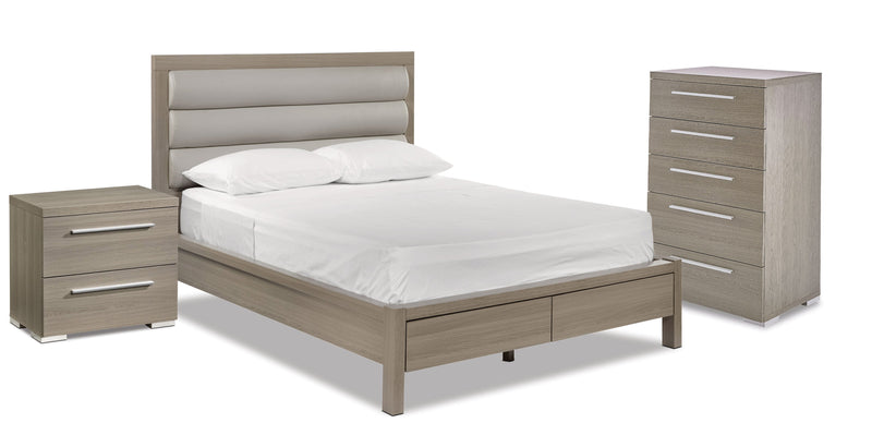 Lavinia 5-Piece Queen Storage Bedroom Set - Grey