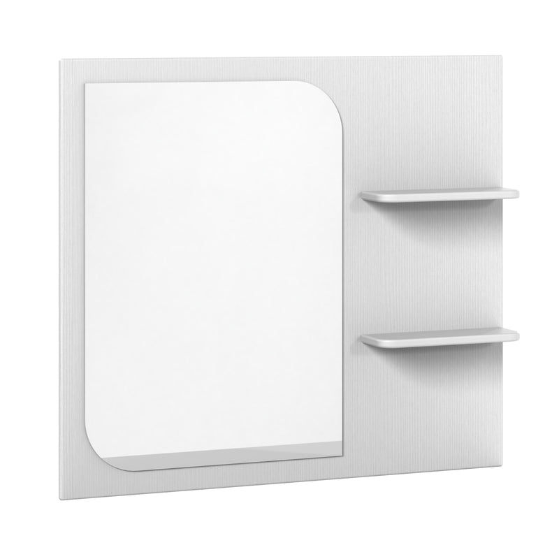 Kobuleti 36" Vanity Mirror with Shelves - White