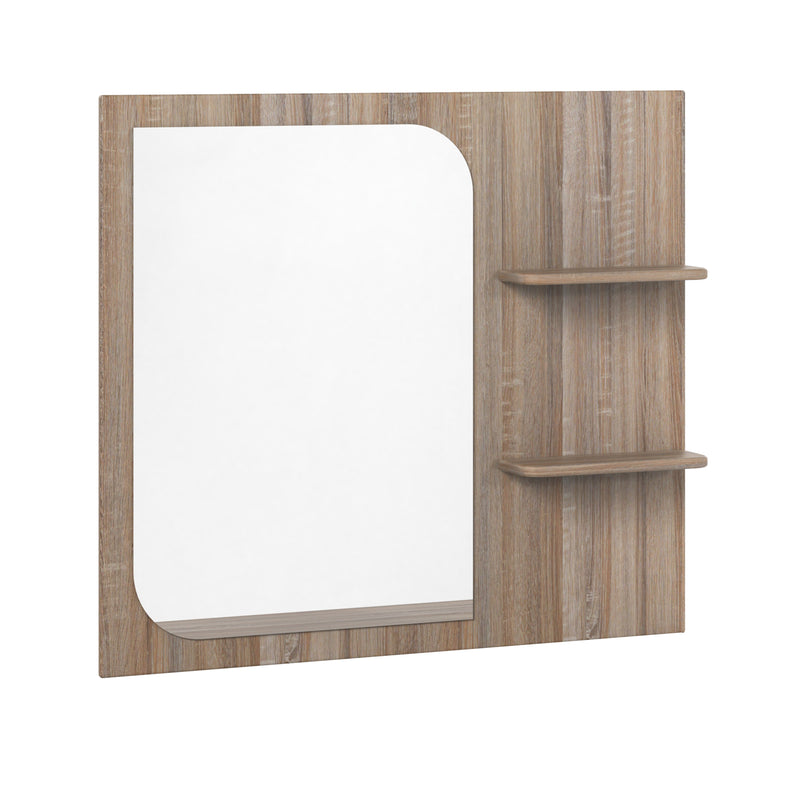 Kobuleti 36" Vanity Mirror with Shelves - Driftwood