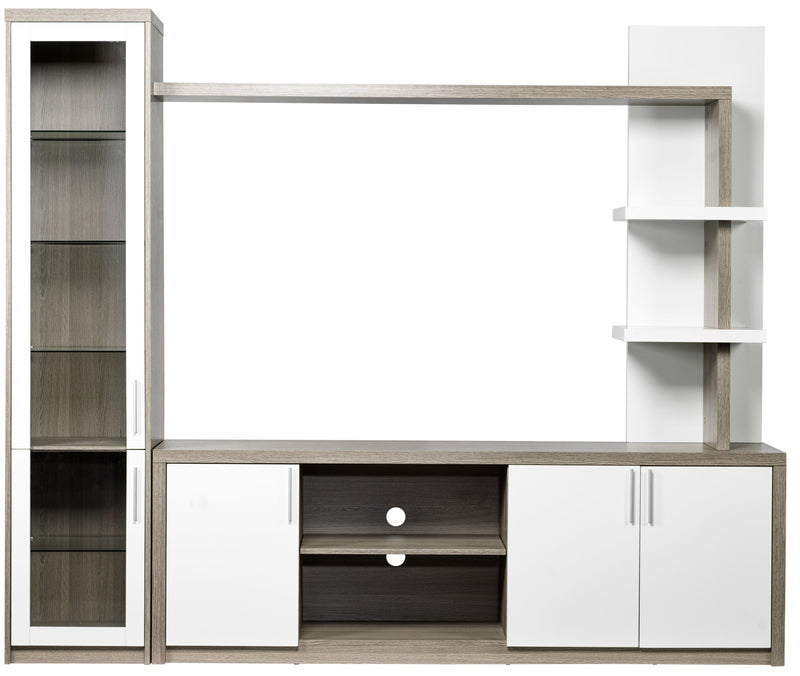 Merrickville 3-Piece Entertainment Wall Unit - White & Grey