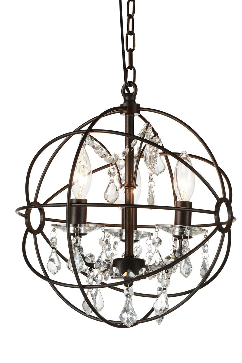 Campechia 3 Light Chandelier - Brown