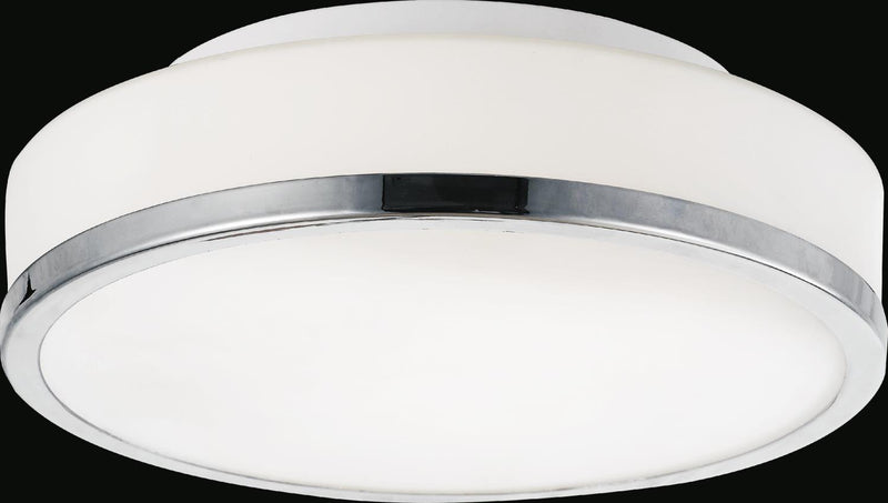 Frosted 2 Light Flush Mount - Satin Nickel