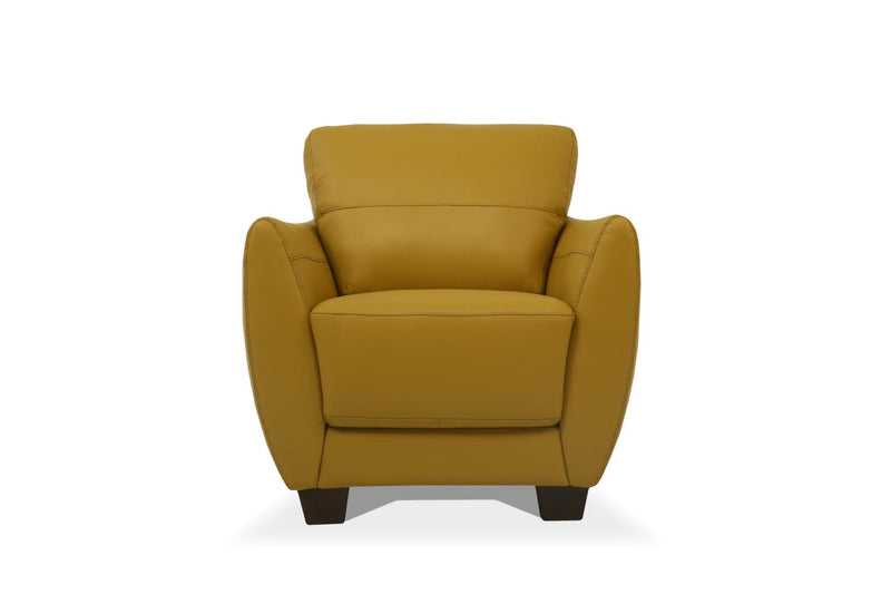 Jon Perse Leather Chair - Mustard