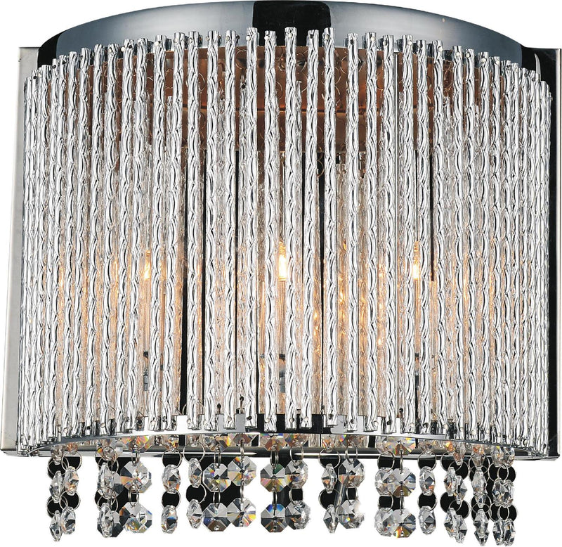 Claire 3 Light Wall Sconce - Chrome